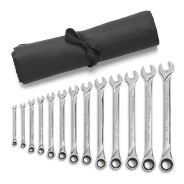 Image of 13 Pc. 12 Point SAE XL Combination Ratcheting Wrench Set with Wrench Roll - GearWrench