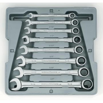 Image of 8 Pc. 12 Point SAE Combination Ratcheting Wrench Set  - GearWrench